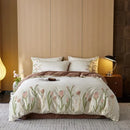 GobekUsa 4-Piece Egyptian Cotton Tulip Towel Embroidery Bedding Set