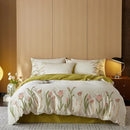 GobekUsa 4-Piece Egyptian Cotton Tulip Towel Embroidery Bedding Set