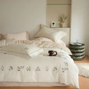 GobekUsa Brushed Volcanic Fleece Bedding Set: Luxe 100% Cotton Duvet Cover & Pillowcases