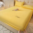 GobekUsa Cozy Velvet Fitted Sheet: Thick Warm Bed Cover for Bedroom Living Room