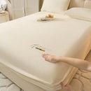 GobekUsa Cozy Velvet Fitted Sheet: Thick Warm Bed Cover for Bedroom Living Room