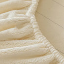 GobekUsa Cozy Velvet Fitted Sheet: Thick Warm Bed Cover for Bedroom Living Room