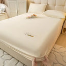 GobekUsa Cozy Velvet Fitted Sheet: Thick Warm Bed Cover for Bedroom Living Room