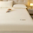 GobekUsa Cozy Velvet Fitted Sheet: Thick Warm Bed Cover for Bedroom Living Room