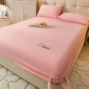 GobekUsa Cozy Velvet Fitted Sheet: Thick Warm Bed Cover for Bedroom Living Room