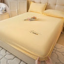 GobekUsa Cozy Velvet Fitted Sheet: Thick Warm Bed Cover for Bedroom Living Room