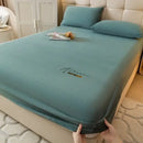 GobekUsa Cozy Velvet Fitted Sheet: Thick Warm Bed Cover for Bedroom Living Room