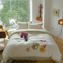 GobekUsa Embroidered Milk Fleece Winter Bedding Set for Warmth & Cozy Comfort
