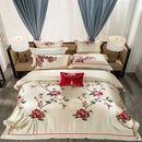 GobekUsa 200S Embroidery Egyptian Cotton Bedding Set - Queen King Linens