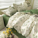GobekUsa Cartoon Printed Bedding Set: Soft Cozy Duvet Cover, Bedsheet, Pillowcase, Single Double Bedclothes
