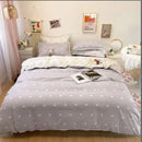 GobekUsa Cartoon Printed Bedding Set: Soft Cozy Duvet Cover, Bedsheet, Pillowcase, Single Double Bedclothes