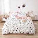 GobekUsa Cartoon Printed Bedding Set: Soft Cozy Duvet Cover, Bedsheet, Pillowcase, Single Double Bedclothes