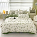 GobekUsa Cartoon Printed Bedding Set: Soft Cozy Duvet Cover, Bedsheet, Pillowcase, Single Double Bedclothes