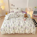 GobekUsa Cartoon Printed Bedding Set: Soft Cozy Duvet Cover, Bedsheet, Pillowcase, Single Double Bedclothes