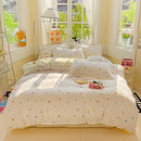 GobekUsa Cartoon Printed Bedding Set: Soft Cozy Duvet Cover, Bedsheet, Pillowcase, Single Double Bedclothes