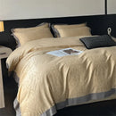 GobekUsa Jacquard Bedding Set - Lyocell Cotton Bed Linens, Sheet, Pillowcase, Quilt Cover