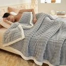 GobekUsa Fluffy Rabbit Plush Warm Blanket for Bed, Soft & Cozy Autumn Winter Comfort