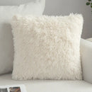 Cream geometric embroidery cushion cover living room textured tassels by Decorbites