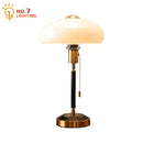 GobekUsa Cream Glass Mushroom Table Lamp for Warmly Lit Romantic Ambiance