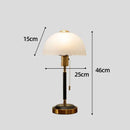 GobekUsa Cream Glass Mushroom Table Lamp for Warmly Lit Romantic Ambiance