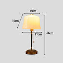 GobekUsa Cream Glass Mushroom Table Lamp for Warmly Lit Romantic Ambiance