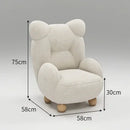 GobekUsa Kids' Lamb Velvet Bear Sofa Chair: Cute & Cozy Single Seat for Bedroom & Living Room