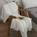 GobekUsa Fuzzy Downy Knitted Throw Blanket - Soft & Cozy Microfiber Quilt for Sofa, Bed, and Air Conditioning Room
