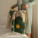 GobekUsa Korean Kawaii Flower Blanket: Soft Carpet for Bedroom, Sofa, Office - Single Tapestry Throw Blanket