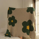 GobekUsa Korean Kawaii Flower Blanket: Soft Carpet for Bedroom, Sofa, Office - Single Tapestry Throw Blanket