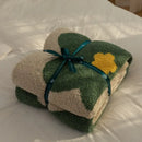 GobekUsa Korean Kawaii Flower Blanket: Soft Carpet for Bedroom, Sofa, Office - Single Tapestry Throw Blanket