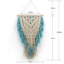 Cream & lavender macrame wall hanging living room cotton tapestry by Decorbites