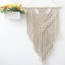 Cream & lavender macrame wall hanging living room cotton tapestry by Decorbites
