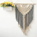 Cream & lavender macrame wall hanging living room cotton tapestry by Decorbites