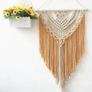 Cream & lavender macrame wall hanging living room cotton tapestry by Decorbites