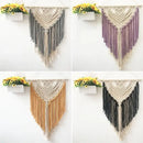 Cream & lavender macrame wall hanging living room cotton tapestry by Decorbites