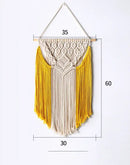 Cream & lavender macrame wall hanging living room cotton tapestry by Decorbites