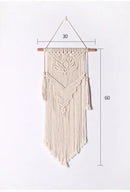 Cream & lavender macrame wall hanging living room cotton tapestry by Decorbites