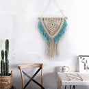Cream & lavender macrame wall hanging living room cotton tapestry by Decorbites