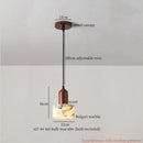 GobekUsa Cream Marble LED Pendant Light: Modern Nordic Hanging Lamp for Living, Bedroom, Kitchen