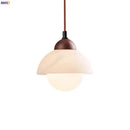 GobekUsa Cream Marble LED Pendant Light: Modern Nordic Hanging Lamp for Living, Bedroom, Kitchen