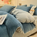 GobekUsa Double Sided Full Queen Duvet Cover Set, Solid Color Double Couple Quilt Cover