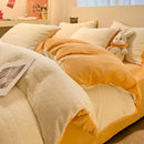 GobekUsa Double Sided Full Queen Duvet Cover Set, Solid Color Double Couple Quilt Cover