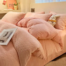 GobekUsa Double Sided Full Queen Duvet Cover Set, Solid Color Double Couple Quilt Cover