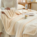 GobekUsa Double Sided Jacquard Milk Velvet Blanket - Winter Warm Sofa Cover