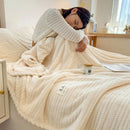 GobekUsa Double Sided Jacquard Milk Velvet Blanket - Winter Warm Sofa Cover