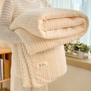 GobekUsa Double Sided Jacquard Milk Velvet Blanket - Winter Warm Sofa Cover