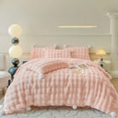 GobekUsa Double-Sided Rabbit Fur Bedding Set, Plush Velvet Fleece, Monochromatic Luxury Duvet Set