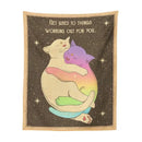 Cream & rainbow cat tapestry tarot wall hanging for bedroom by Decorbites