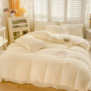 GobekUsa Bubble Yarn Fabric Double-sided Duvet Cover Set with Sheets for Soft Comfort