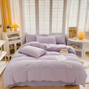 GobekUsa Bubble Yarn Fabric Double-sided Duvet Cover Set with Sheets for Soft Comfort